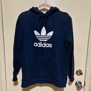 Adidas Navy Blue Hoodie size: medium
